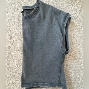 Zara Charcoal Sleeveless Top